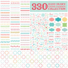 Big set of vintage elements.