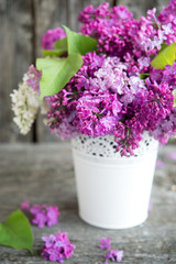 Bouquet of a spring lilac
