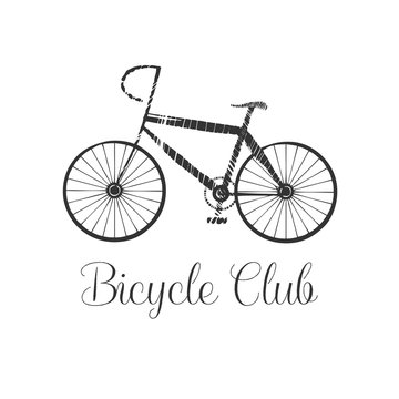 Bicycling vector design element, logo