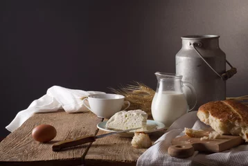 Abwaschbare Fototapete Milchprodukte dairy products