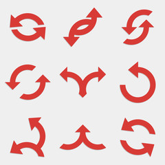 Set of abstract vector icons - activity arrows.Arrow icon sign set.