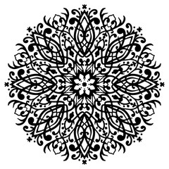 Vector round abstract circle. Mandala style.
