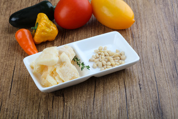 Parmesan cheese pieces