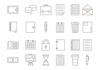 Accounting black icons set