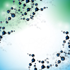 multicolor molecules vector for fabric paper and web design on blured background vector eps10