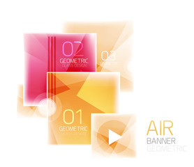 Colorful geometric squares with option. Infographic abstract background