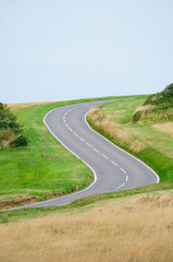 Naklejka premium The S-curved road