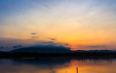 Fototapeta na wymiar Sunrise at Reservoir