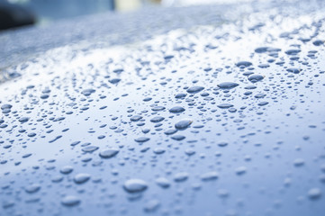 Dews on blue texture diagonal view