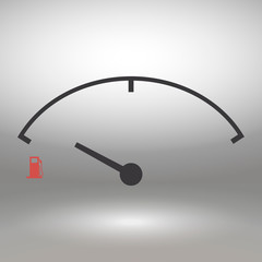 Low fuel sign isolated icon. vector illustration