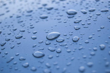 Dews on blue texture