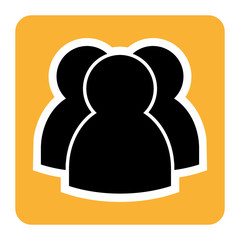 man icons on a yellow background. vector illustration