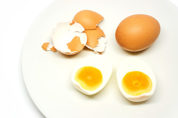Egg isolated on white background