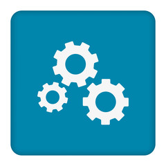 Icon of gears. Flat style. vector illustration