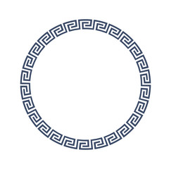 Round decorative frame for design in Greek style