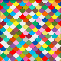 Seamless colorful fish scales pattern