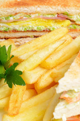 Canape with sausage and a cucumber and potato free