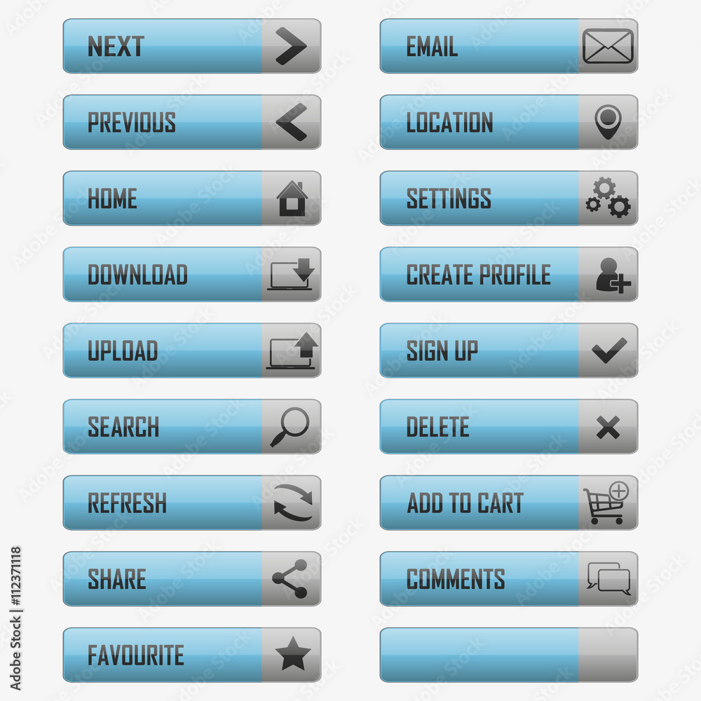 Aufkleber Web Elements Vector Button Set