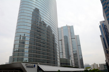 Naklejka premium Intercity Towers in Shinagawa, Tokyo, Japan