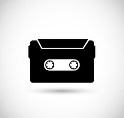 Casette, tape illustration, icon vector 