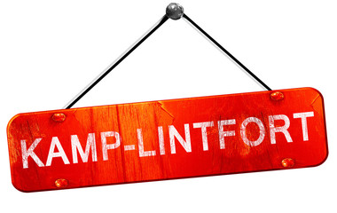 kamp-lintfort, 3D rendering, a red hanging sign