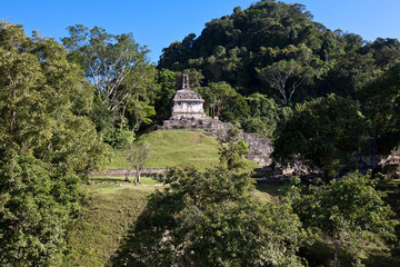 Fototapeta na wymiar Mayan ruins in Palenque, Mexico