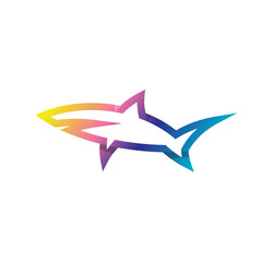 Naklejka premium Shark Linear Logo Modern style of latest Trends Gradient Logos and illustrations animal fish