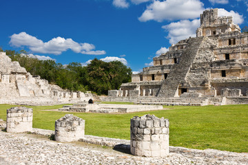 Famous Mayan city Edzna near by Campeche, Mexico