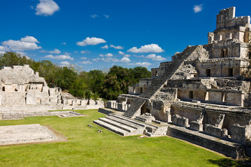 Famous Mayan city Edzna near by Campeche, Mexico