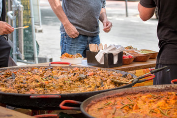 Street Food Curry. Take Away Indian Cuisine