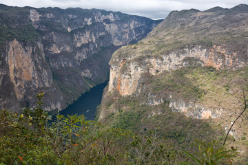 Famous canyon Sumidero in Mexico
