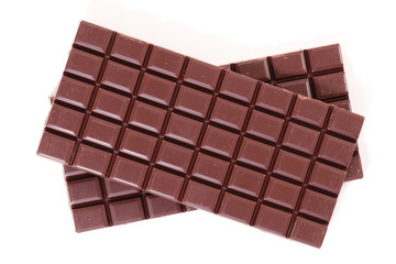 chocolate bar isolated on white