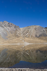 Fototapeta premium Volcano Nevada de Toluca with lakes inside crater in Mexico