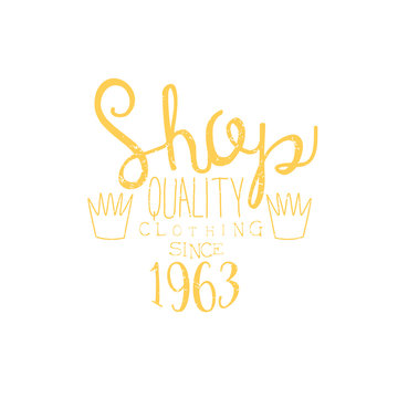 Tailor Shop Yellow Vintage Emblem