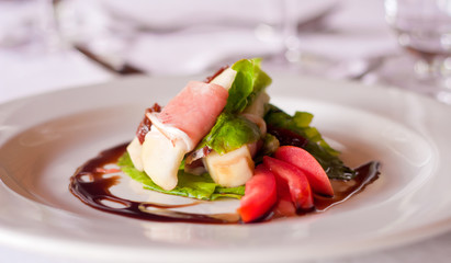 Parma ham and melon salad