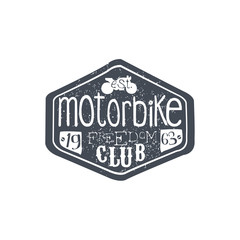 Motorbike Club Vintage Plate