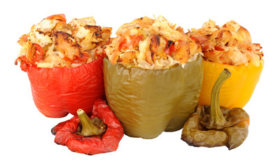 Chicken And Rice Stuffed Roasted Sweet Peppers
