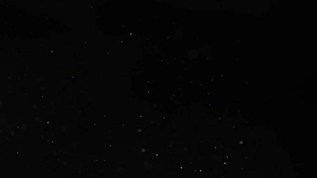 blue, white magic particles floats in air real footage, no cgi, prores 180fps slowmo footage