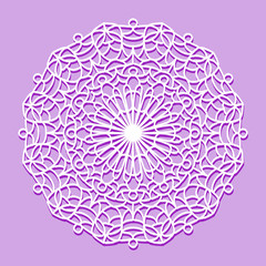 Mandala white lace ornament