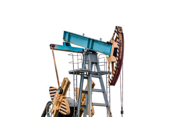 Oil pump on white background. Isolation. © perekotypole