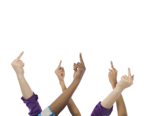 raising middle finger