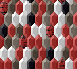 Abstract background. Modern seamless pattern with hexagon. Vector illustration