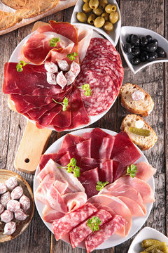 assorted meat and salami