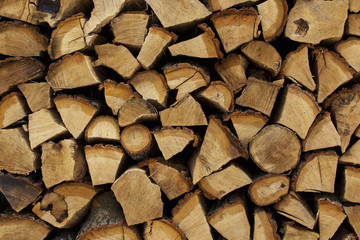 the chopped firewood