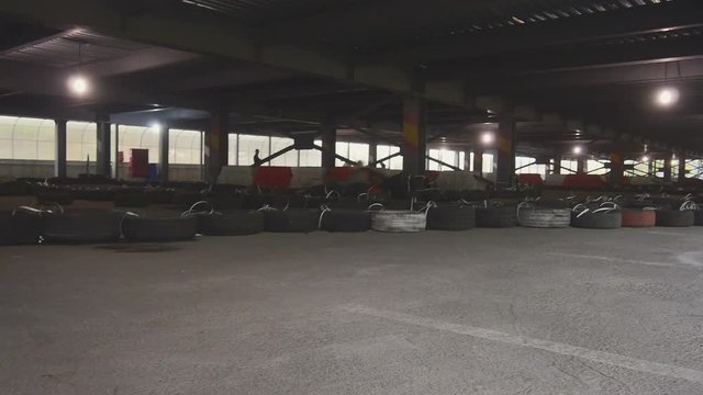 Modern karting playground, meeting place for sportsmen and fans of motorsport