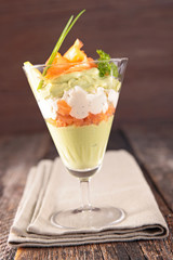 appetizer,avocado and smoked salmon