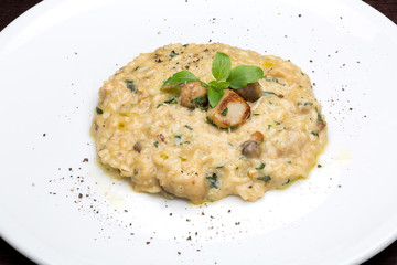 risotto on a large plate