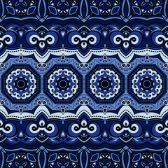 Vector Seamless Abstract Tribal Pattern