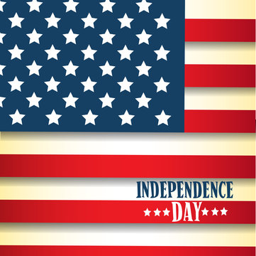 Happy Independence Day United States American Holiday Banner