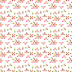 multicolor molecules seamless pattern vector eps10